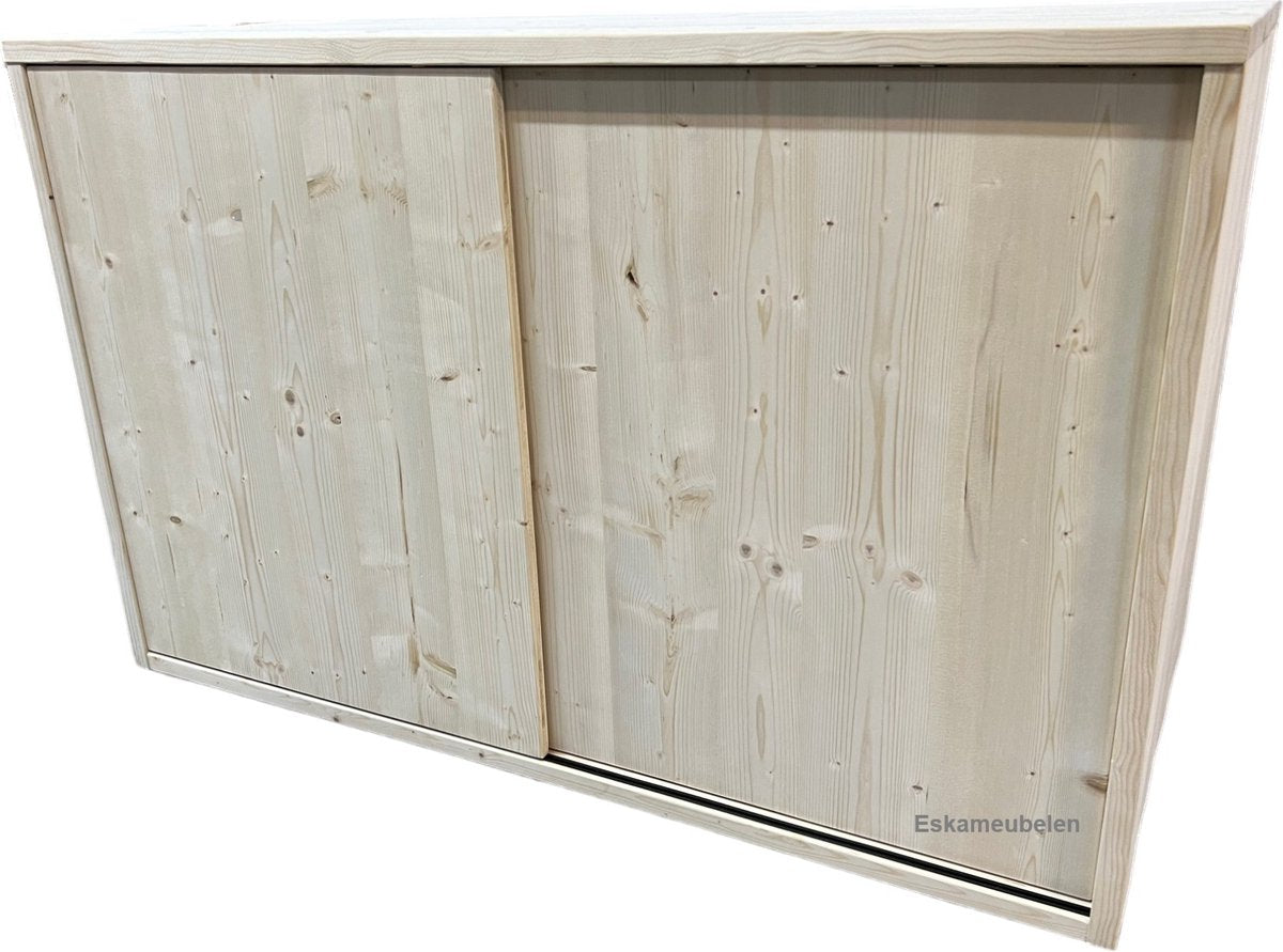 Washing machine cabinet with sliding doors - Natural