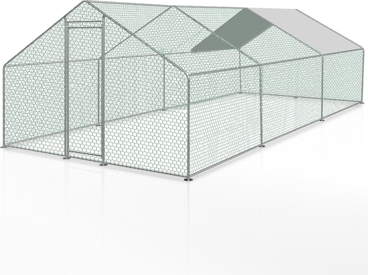 kippenren kippenhok buitenverblijf 3x6x2 m