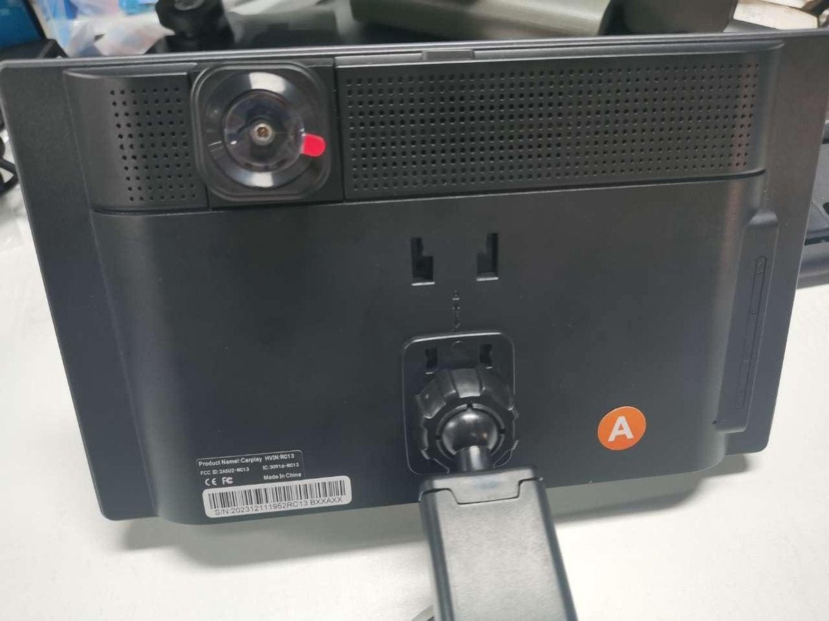 9 inch Carplay-scherm met 4K-dashcam - 1080p achteruitrijcamera - draagbare autoradio - draadloze A-pple Carplay - Android Auto - Mirror Link - GPS-navigatie - G-sensor - loopopname - AUX - FM Dashcam voor auto