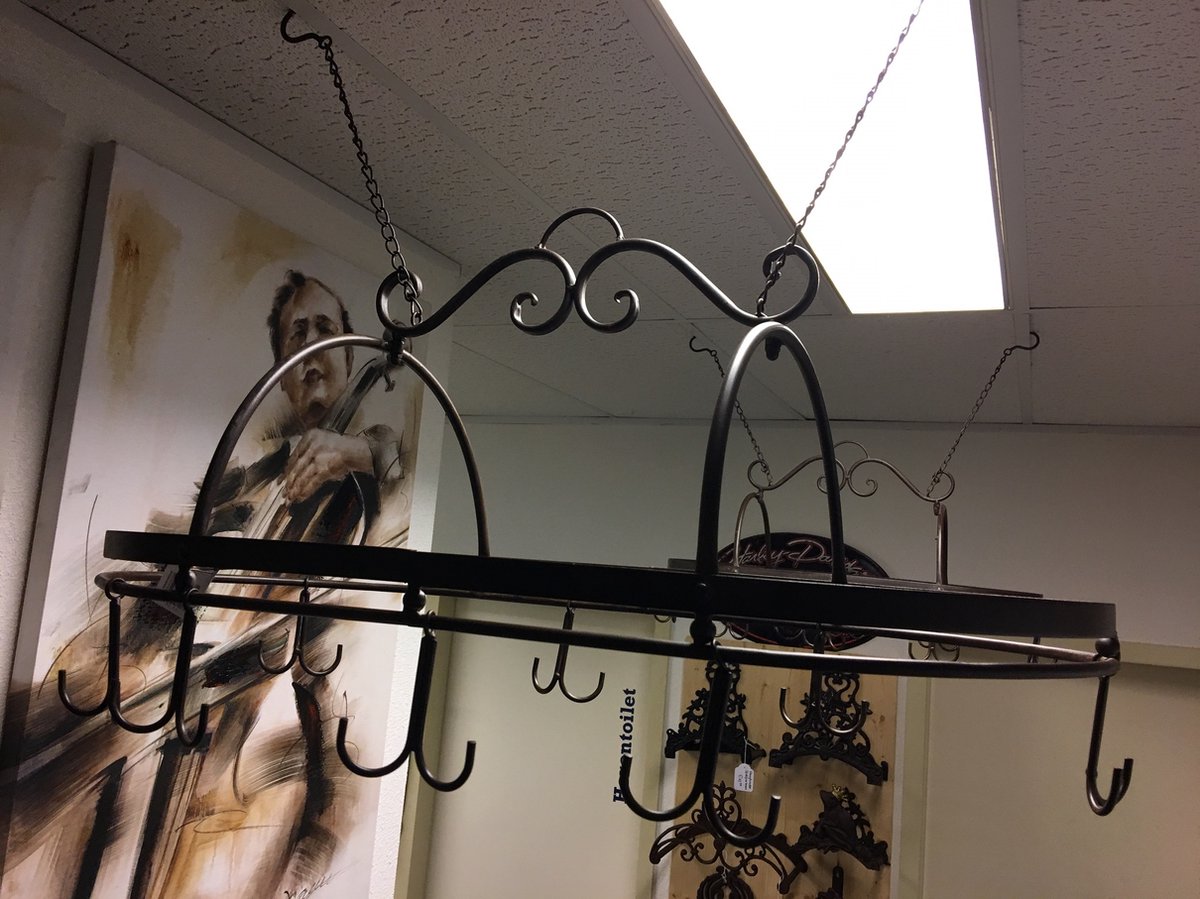 Mug Rack - Iron Spice, Wild Game Rack with 8 Double Hooks