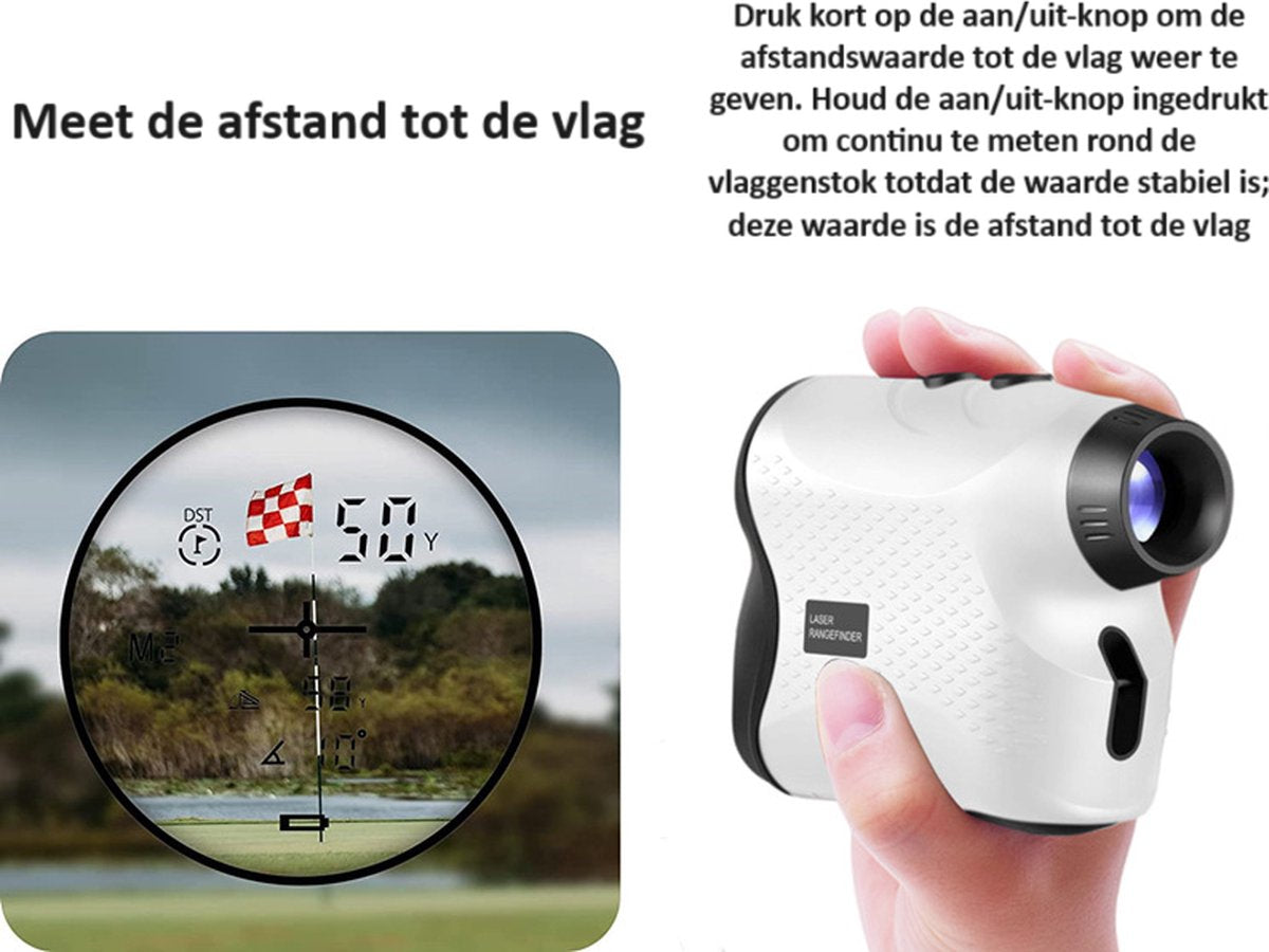 Rangefinder Golf - Afstandsmeter Golf - Golf Rangefinder - Laser Afstandsmeter Golf - 500M - Golf Spullen - Golf Accessoires