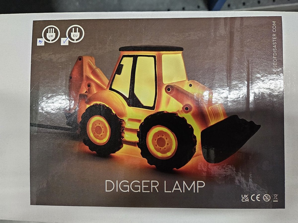 Graafmachine Nachtlampje Kind Jongen Kinderkamer - Geel
