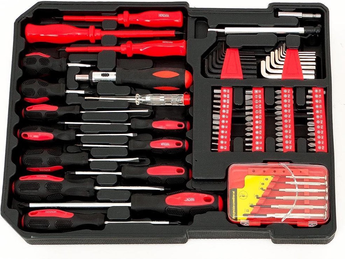 Tool Trolley 429-piece - Telescopic handle - Aluminum