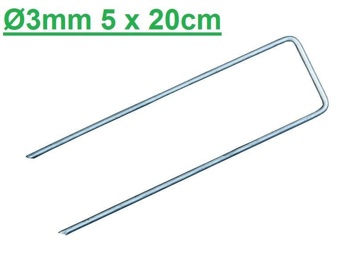 50 m² mollengaas 60 g/m² + 50 gronddoekpennen - mollennetten - mollennet
