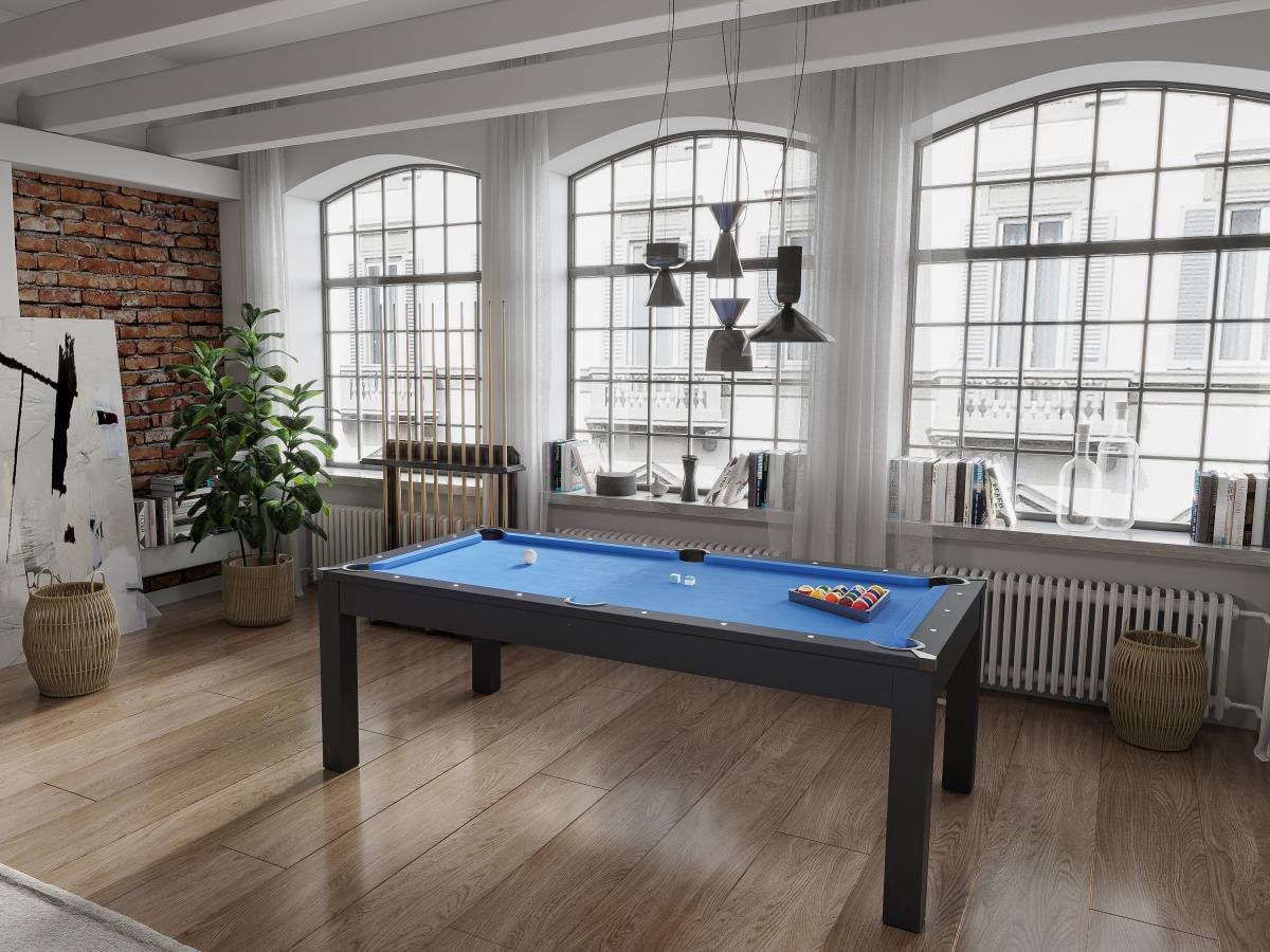 Vente-unique Modular table - Billiards and table tennis - L182 x W102 x H80 cm - Black - SOUSA L 182.8 cm x H 80.2 cm x D 102.6 cm