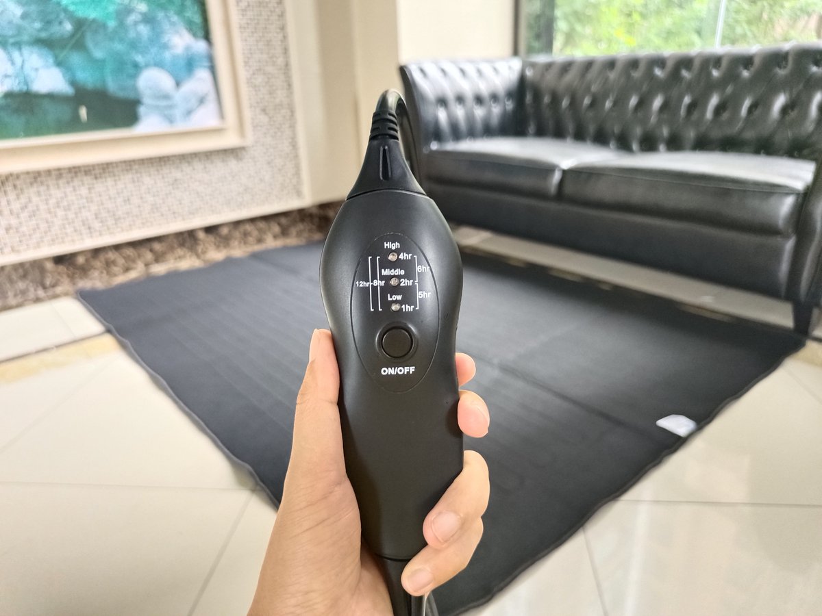 Carpet heating - rug heating - heating mat - 180 x 200 cm with controller - adjustable temperature - timer function - energy efficient