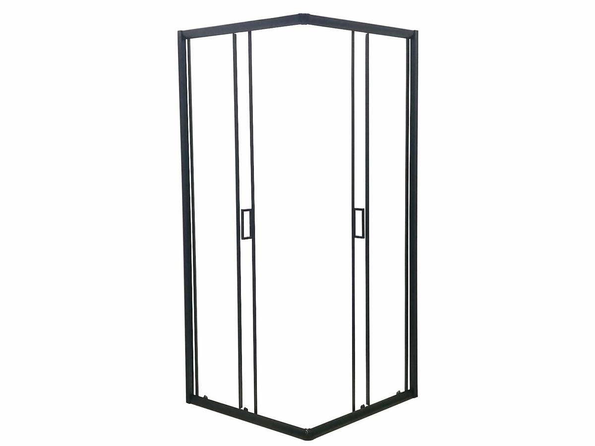 Douchecabine Vierkant - 90x90x200cm 6 mm - Nano Anti-Kalk Veiligheidsglas - Zwart Aluminium Omlijsting