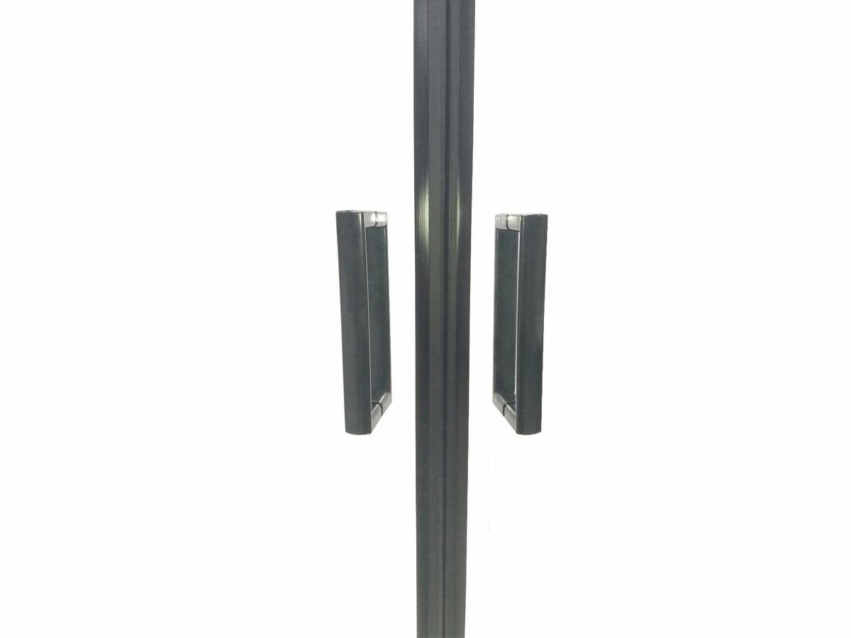 Douchecabine Vierkant - 90x90x200cm 6 mm - Nano Anti-Kalk Veiligheidsglas - Zwart Aluminium Omlijsting