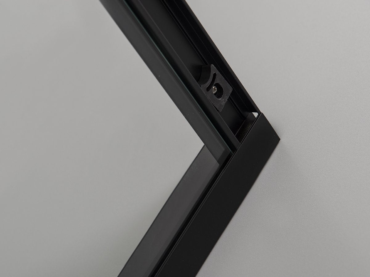 Douchecabine Vierkant - 90x90x200cm 6 mm - Nano Anti-Kalk Veiligheidsglas - Zwart Aluminium Omlijsting