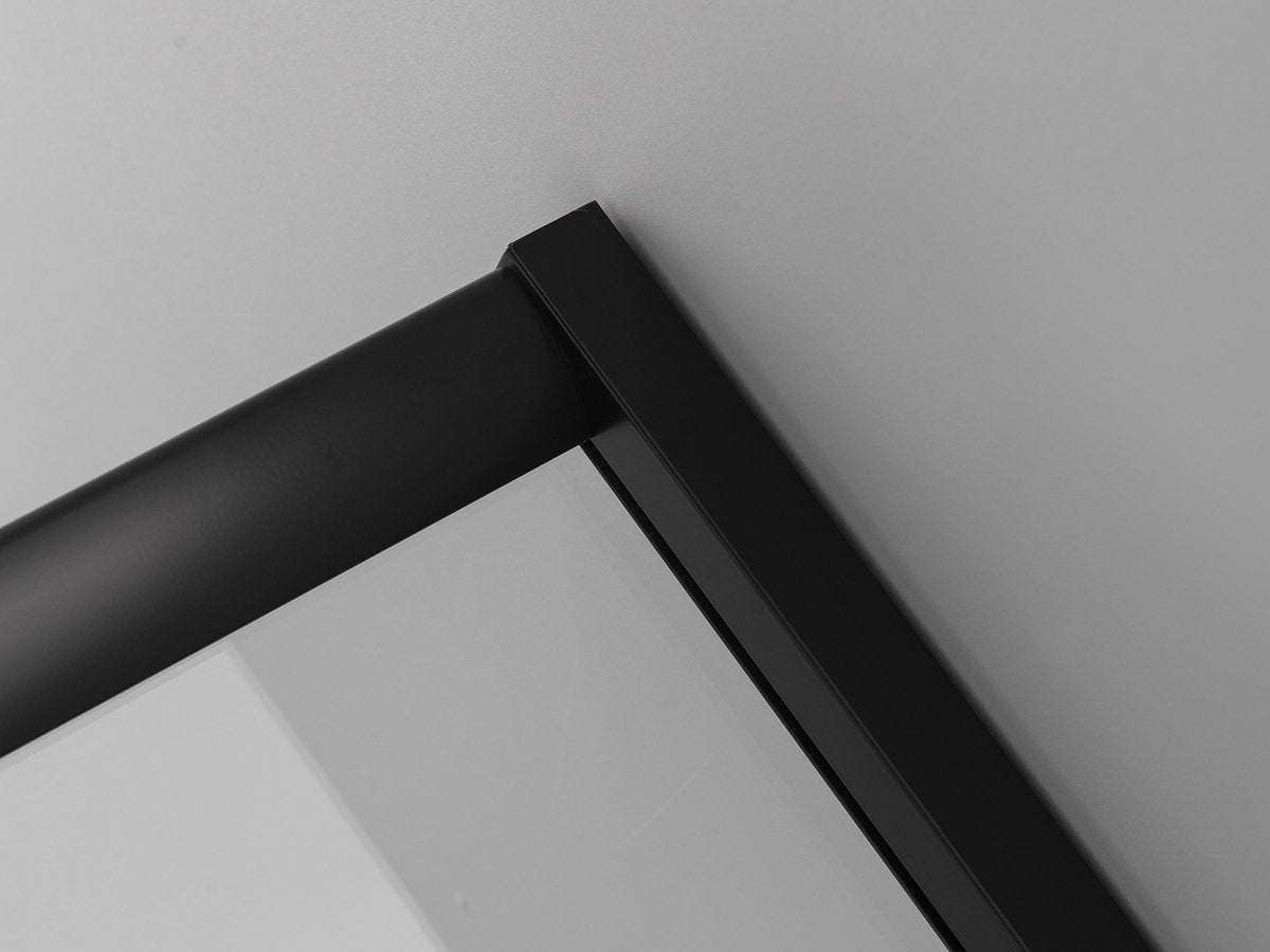 Douchecabine Vierkant - 90x90x200cm 6 mm - Nano Anti-Kalk Veiligheidsglas - Zwart Aluminium Omlijsting