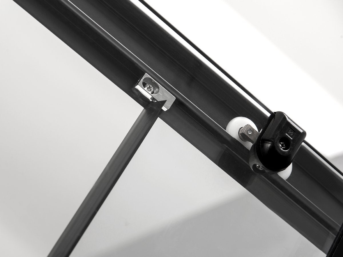 Douchecabine Vierkant - 90x90x200cm 6 mm - Nano Anti-Kalk Veiligheidsglas - Zwart Aluminium Omlijsting