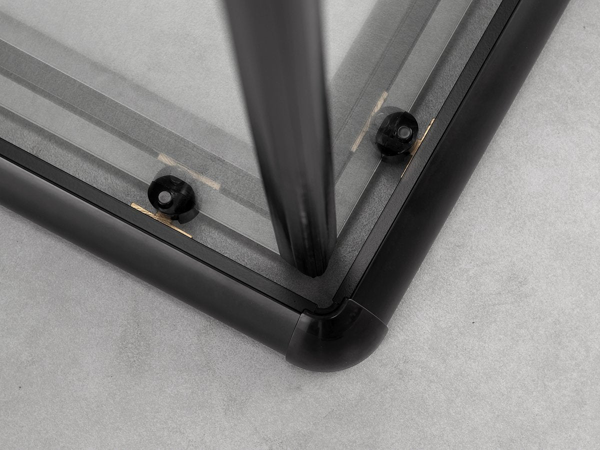 Douchecabine Vierkant - 90x90x200cm 6 mm - Nano Anti-Kalk Veiligheidsglas - Zwart Aluminium Omlijsting