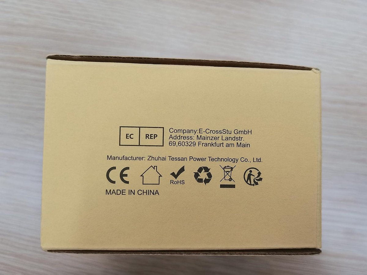 Dubbele Stekkeradapter Stopcontact USB C - 2-voudig met 4 USB Netstekker - Meervoudige Stekker en USB C Adapter Grijs