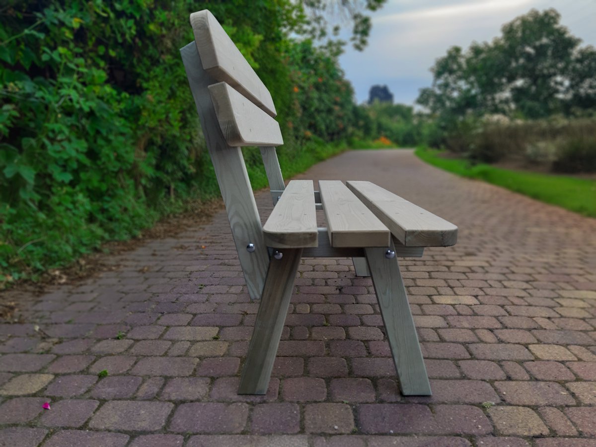 Comfortabele Houten Tuinbank - GEÏMPREGNEERDE Zitbank – 120x55x87cm - Landelijke Tuin Banken