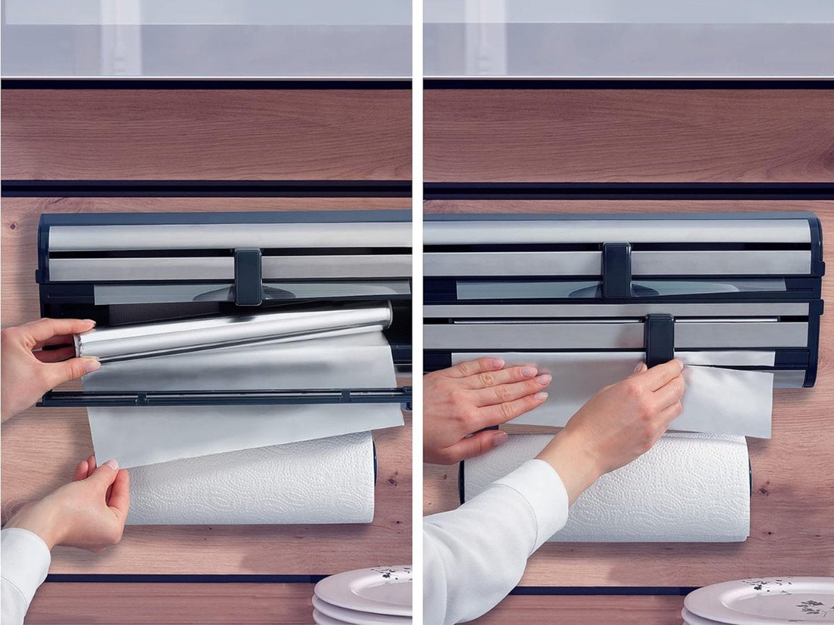 Foil dispenser - Roll holder - Foil cutter - Film dispenser - Foil Holder - Kitchen foil holder
