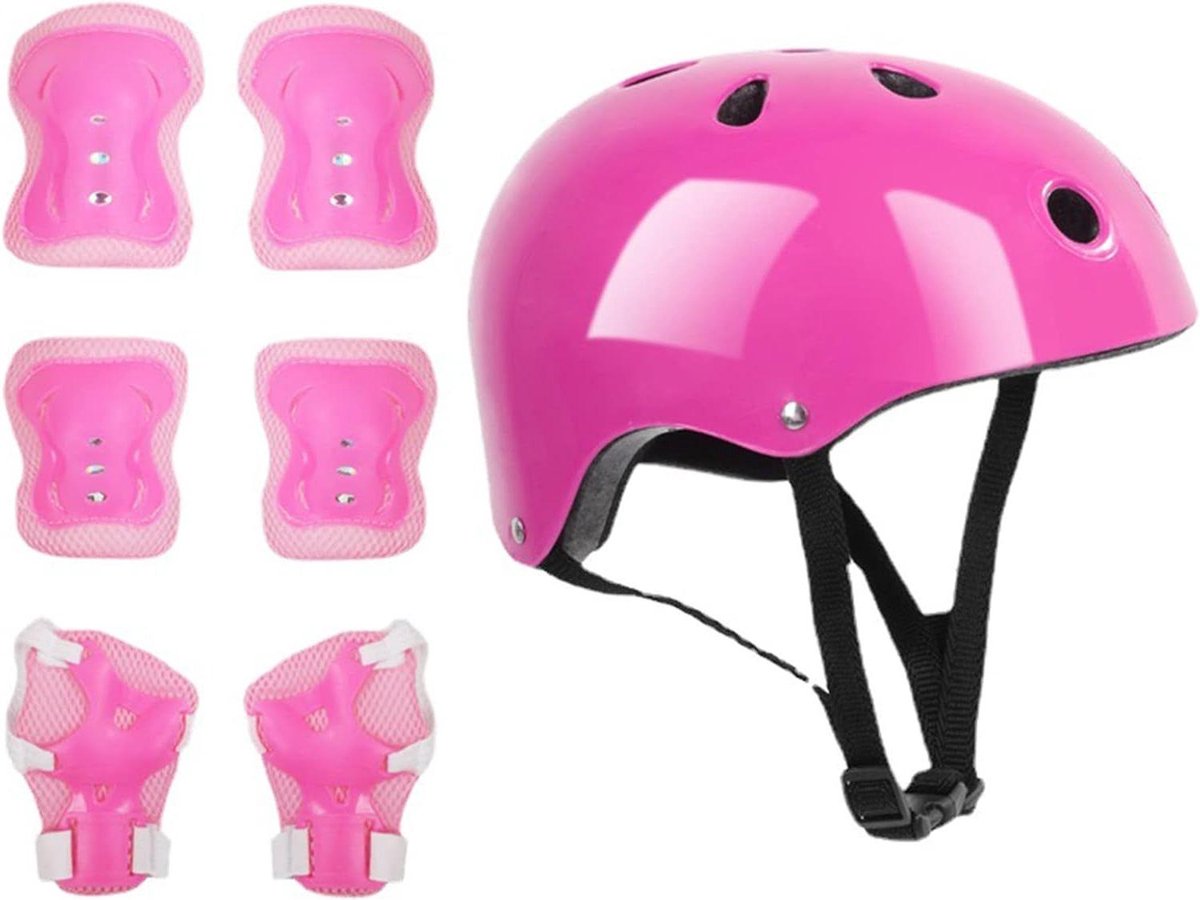 Kids Protective Gear - Helmet Elbow Knee Pad Set - Balance Bike Scooter Roller Skates