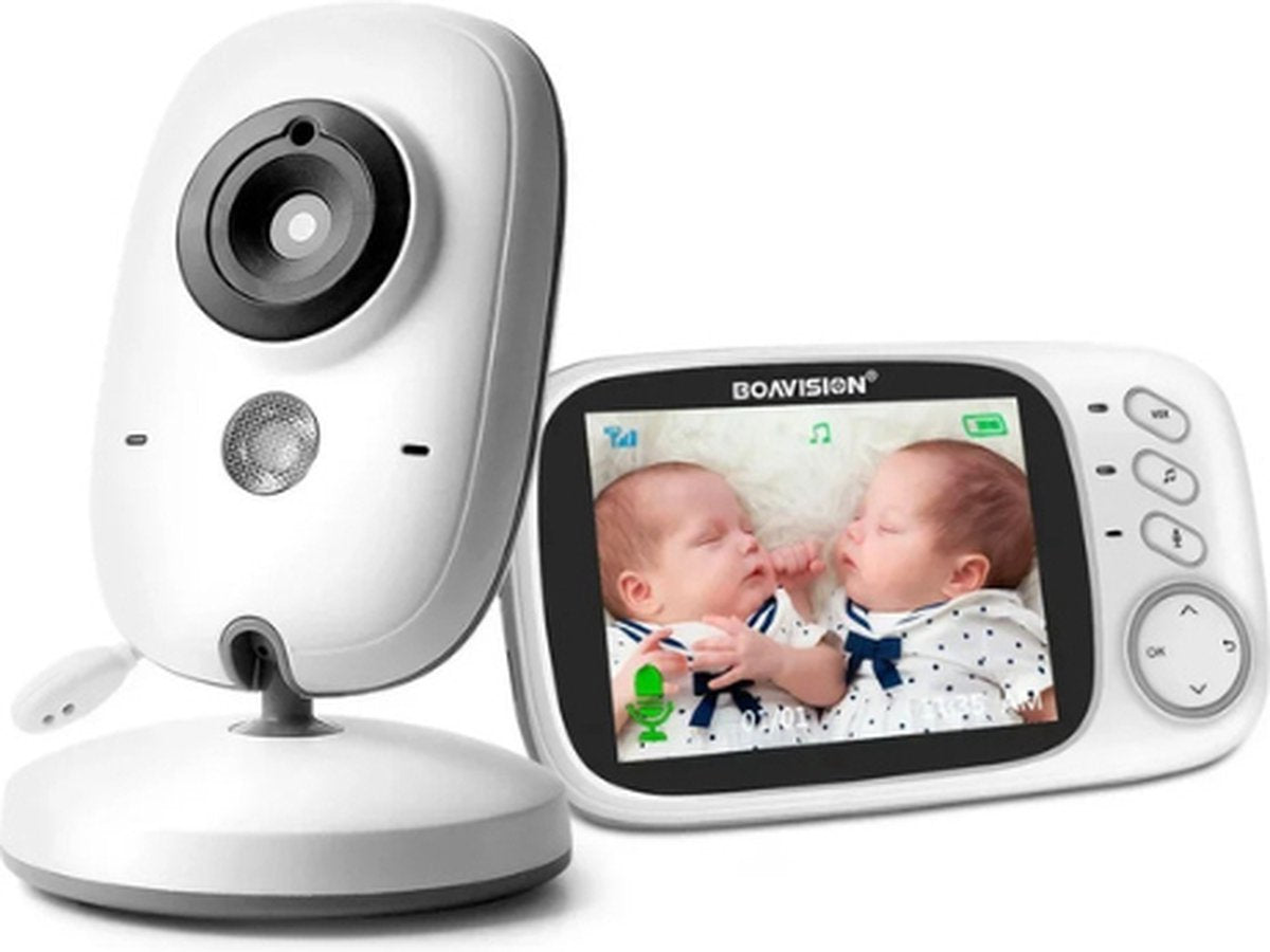 Babyfoon - Babyfoon met Camera - Babyfoon met Scherm - Baby Monitor - Talk Back Functie - Wit - 50 meter Binnenshuis - 250 meter Buitenshuis.