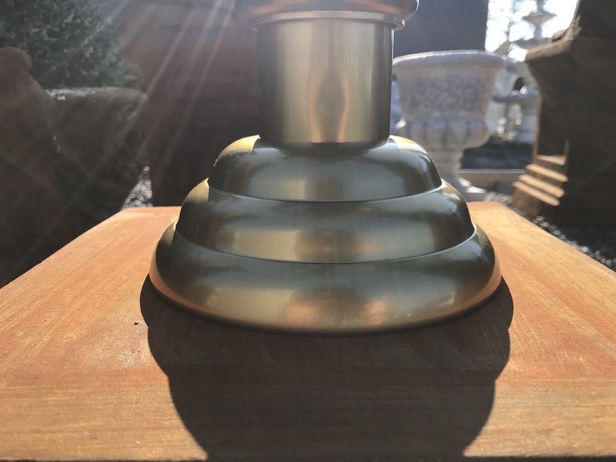 Sundial with the earth as its center, on a base