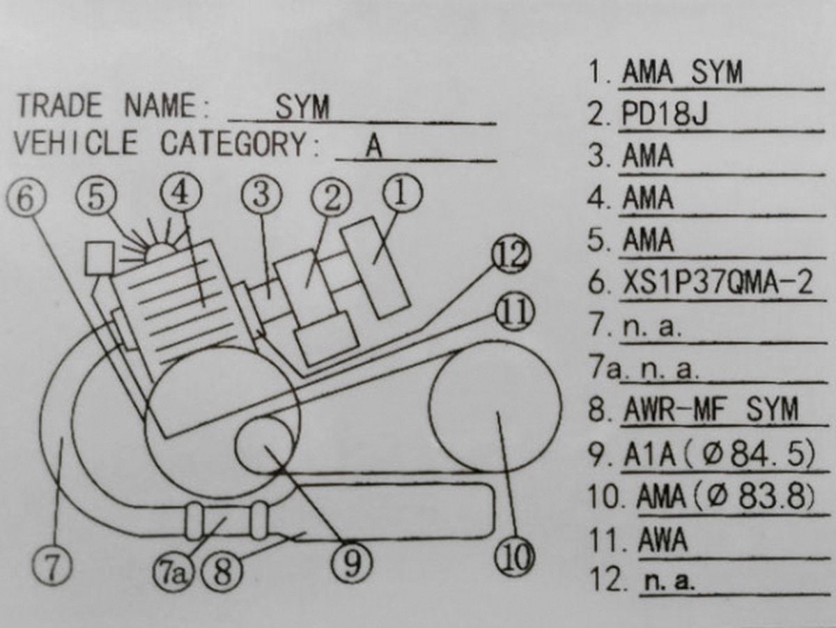Exhaust for Peugeot, SYM 50cc 4 Stroke (Original model)