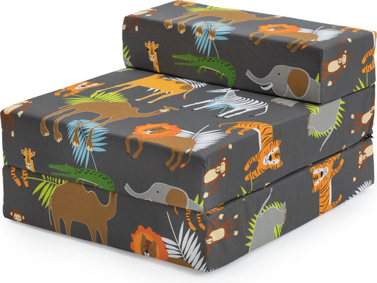 Kids Opvouwbare Matras - Logeermatras Opvouwbaar - Zetelbed - Kinderen Vouwmatras - Kinder Opvouwbaar Matras 1 Persoons - Logeerbed voor Kinderen