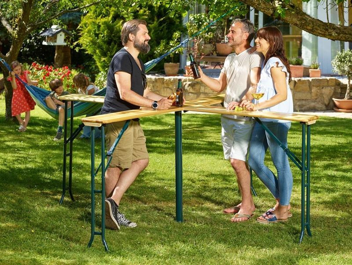 Casaria Tuin-/Statafel XXL – Inklapbaar Weerbestendig – 241x241x104 cm