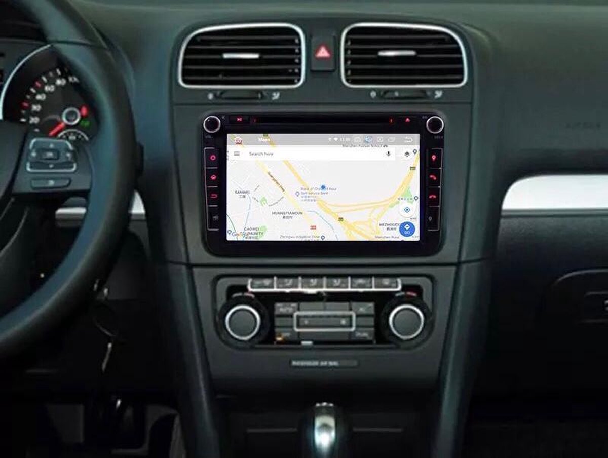 Ingebouwde CarPlay! Volkswagen Seat Skoda DVD-SPELER Android 10 navigatie 8 inch 2+16GB Amarok Beetle Golf Polo Passat Caddy Eos Scirocco Tiguan Touran Transporter Jetta Leon Altea Toledo Octavia Superb Fabia Yeti Roomster