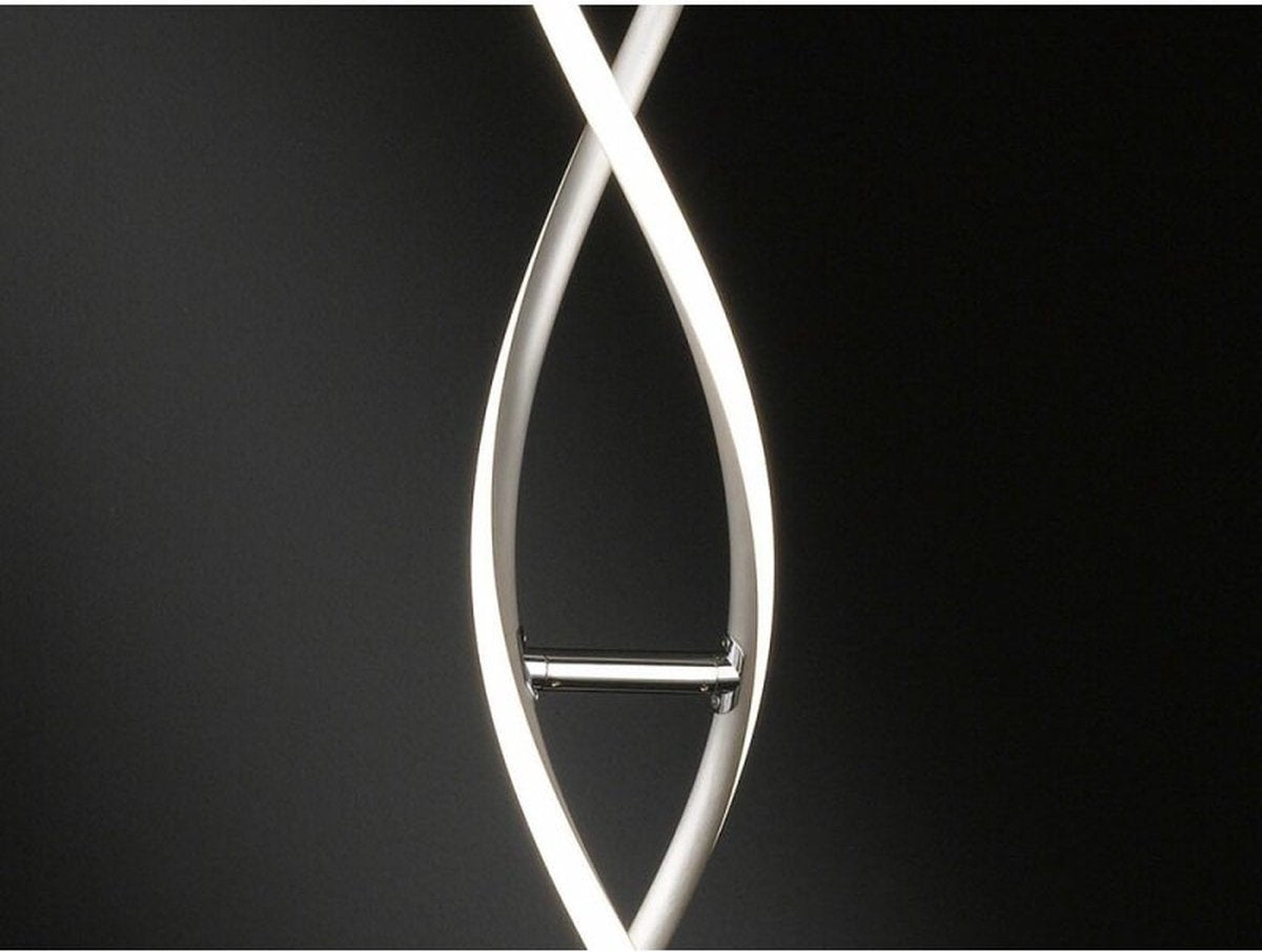 Modern LED Floor Lamp 130 cm with foot switch - Lasts 15 years - Bonney - Metal silver