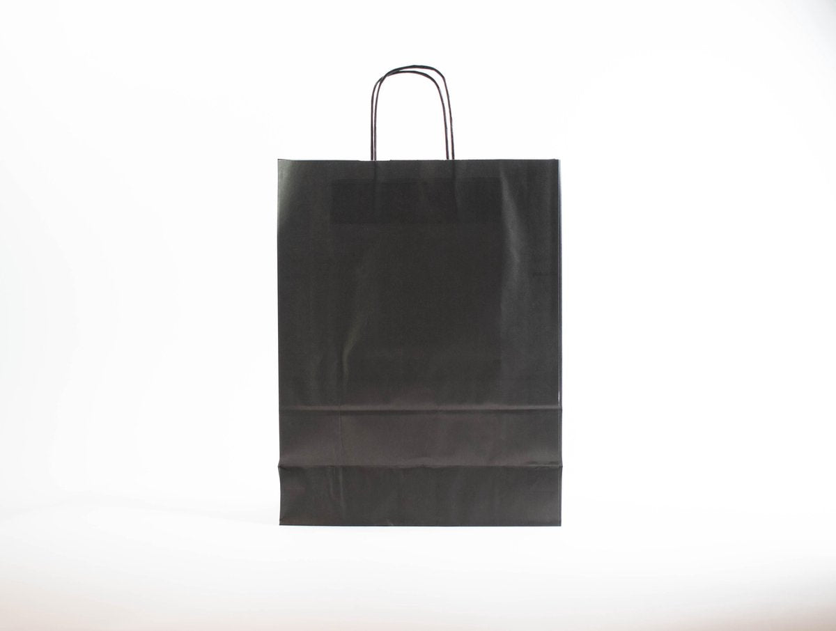Paper bags - Carrier bags - 150mm x 215mm - Gift bags Black - 100 pcs