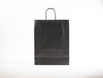 Papieren tassen - Draagtassen - 150mm x 215mm - Geschenktassen Zwart - 100 stuks stuks