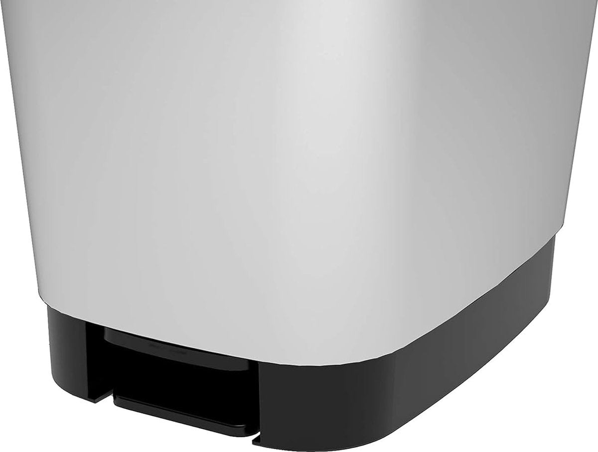 Waste Bin Chic 50 liters in Silver, plastic, 29x44.5 x 60.5 cm, Made in Italy
