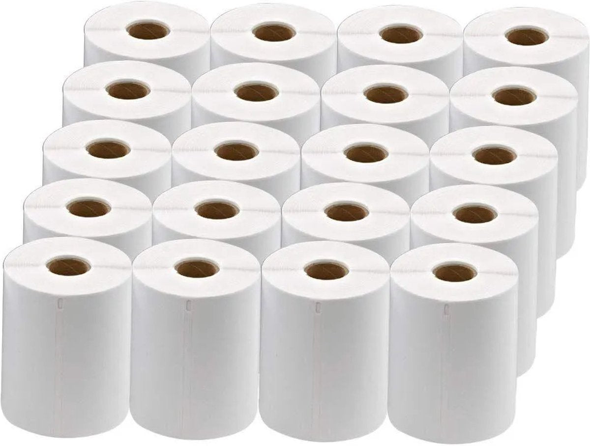 20x Dymo 4XL compatibele etiketten - 104 mm x 159 mm - S0904980 - 220 etiketten per rol - Voordeelbox van 20 rollen