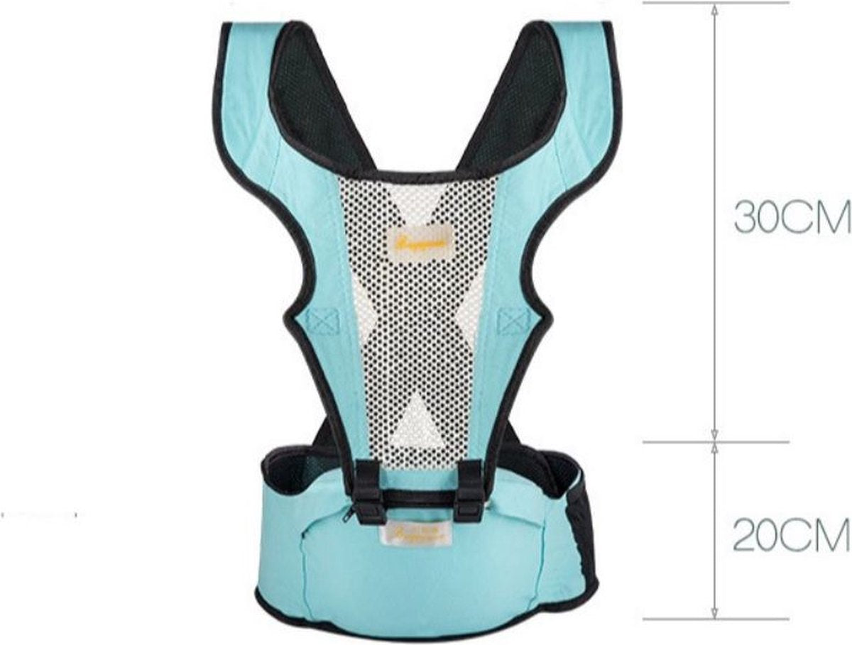 Draagzak, 6-in-1 draagzak, draagzak met heupzitje, lendensteun, ergonomische, verstelbare en afneembare draagzak voor winkelen, wandelen