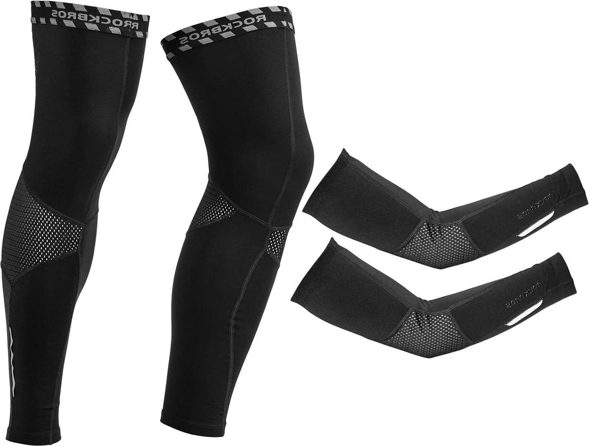 Armwarmers voor Fietsen - Winter Anti-Slip Armwarmers, Beenwarmers - Kniebescherming voor Hardlopen, Voetbal, Basketbal (Heren/Dames S-3XL) (1 paar)
