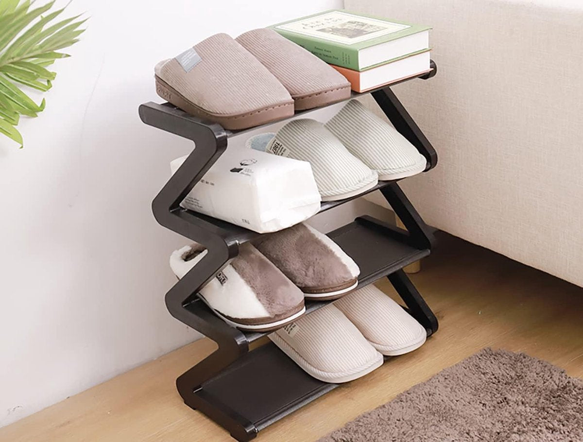 DiverseGoods Small Shoe Rack, 3 Tiers, Mini Organizer, Stable, Narrow, Storage for Closet Entryway