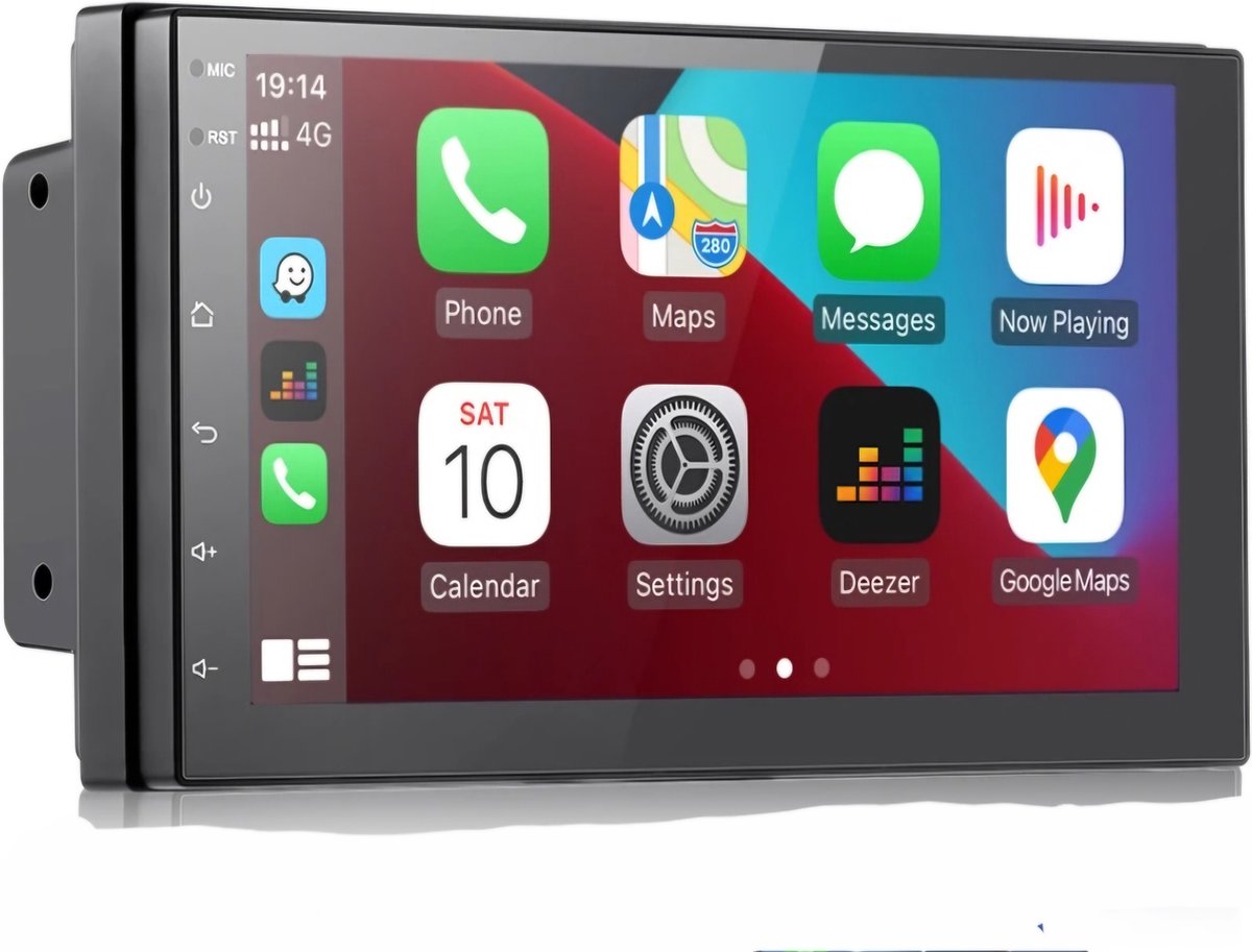 7 inch Android | 4 GB & 64 GB | Carplay & Android Auto | Universele 2-din autoradio | Dubbel-din radio scherm | Met ISO-stekker | Universele 2-din 7'' scherm | Bluetooth, Wifi, dubbel-din 7 inch | 10 x 18 cm|