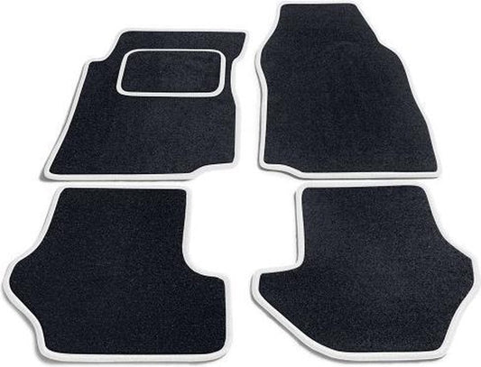 Bavepa Complete Naaldvilt Automat Zwart Met Witte Rand Toyota Aygo 2010-2014