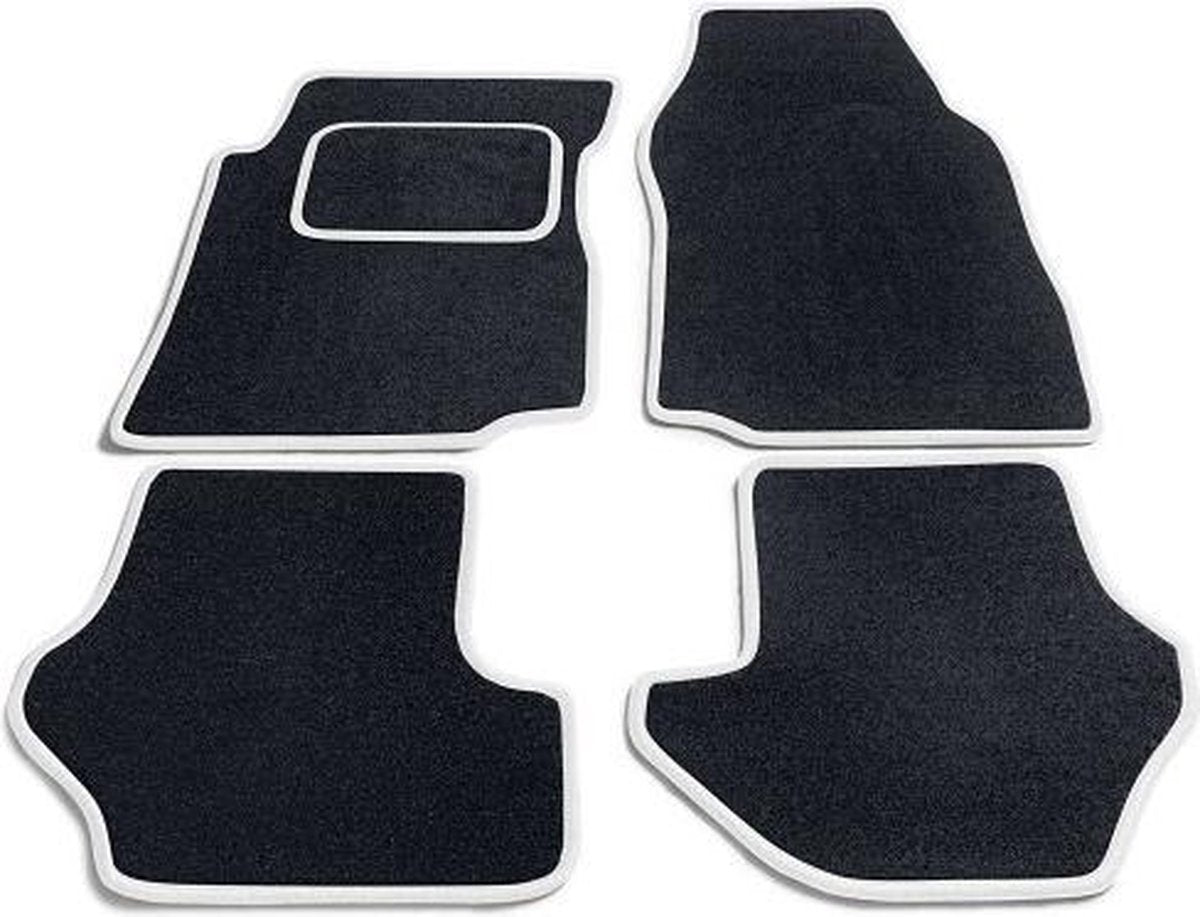 Bavepa Complete Naaldvilt Automat Zwart Met Witte Rand Toyota Aygo 2010-2014