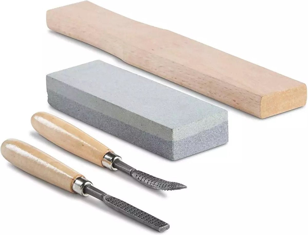 Houtbewerkingsset 16-delig - Houtbewerking - Houtsnijmes - Houtsnijgereedschap – Woodcarving knife – Gutsen set - Houtbeitelset