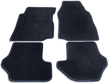 Bavepa Complete Naaldvilt Automatten Zwart Met Donkerblauwe Rand Toyota Aygo 2010-2014