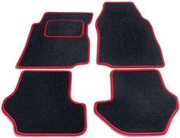 PK Automotive Complete Velours Automatten Zwart Met Rode Rand Daewoo Matiz 2001-2006
