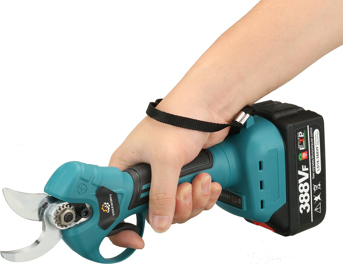 Electric Pruning Shears Cordless Brushless Pruner 30mm Cutting Diameter, Electric Garden Shears with 1 Battery