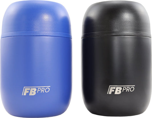 Thermos voedselcontainer met lepel - Thermoskan - Thermosbeker voor het meenemen van eten - Voedselcontainer voor soep, noodles, babyvoeding, havermout, ijs en meer! - Yoghurtbeker to go - Blauw en Zwart - 420ml
