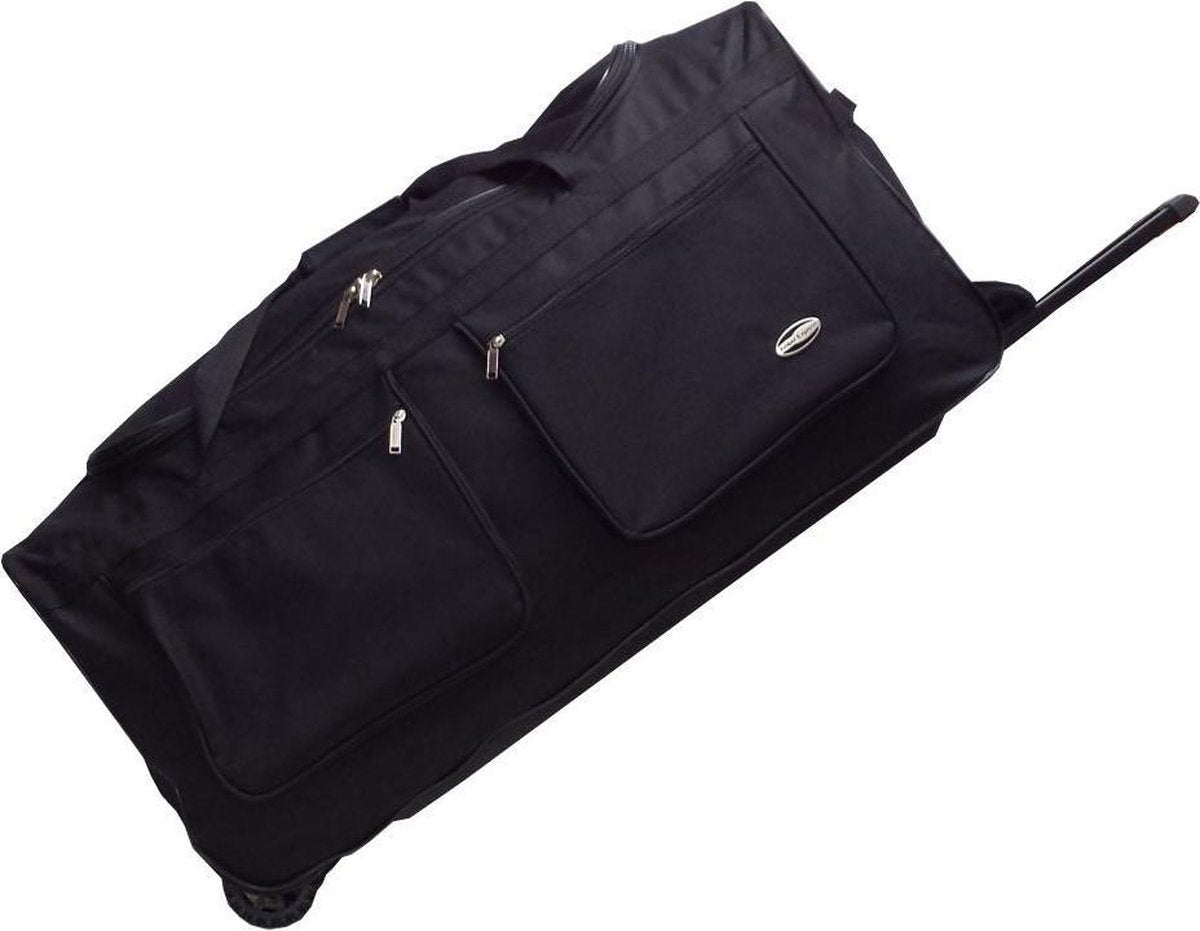 Amber XXL Wheel Bag / Travel Bag - With 3 Wheels | 90x41x45cm | Enormous Capacity 165 Liters | Large Weekend Bag | Trolley with Wheels | XL Wheel Bag - Black