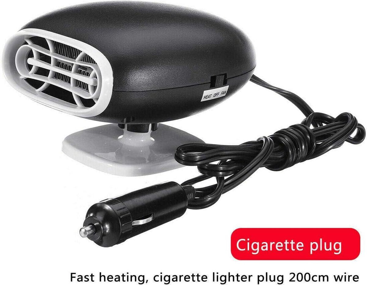 Draagbare autoverwarming - Koelventilatoren 2-in-1 12V 150W Snelle verwarming Luchtzuivering Autokachel 12 volt verwarming
