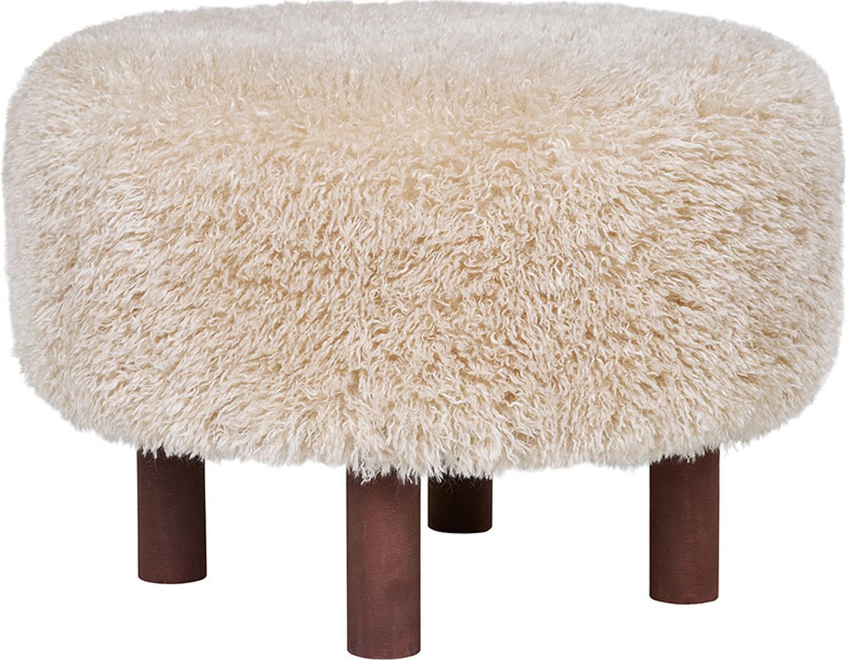 Fluffy Poef Minna Lichtbruin