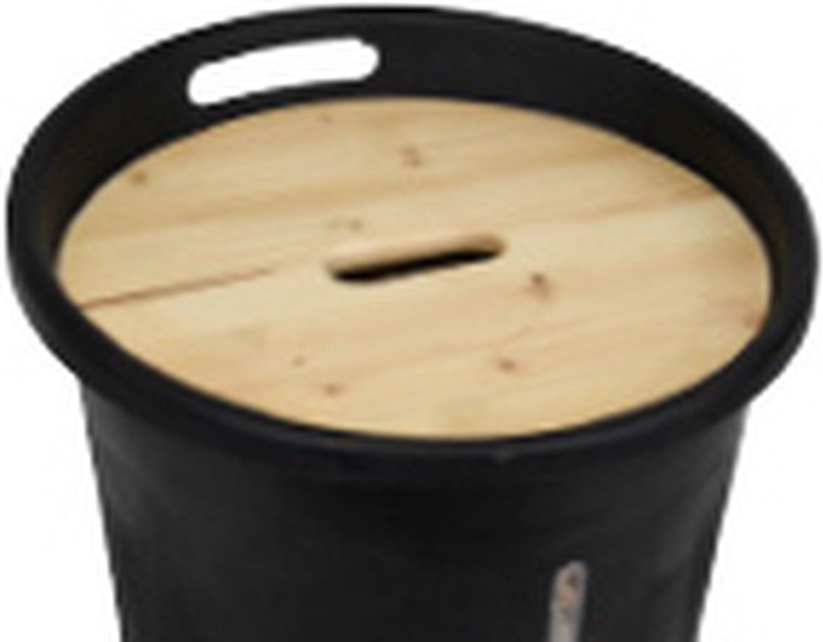 Houtpellets Opslag met deksel - 38 liter - 25 kg - 60,5 cm Hoog - Opslagton - Palletbak - Kunststof