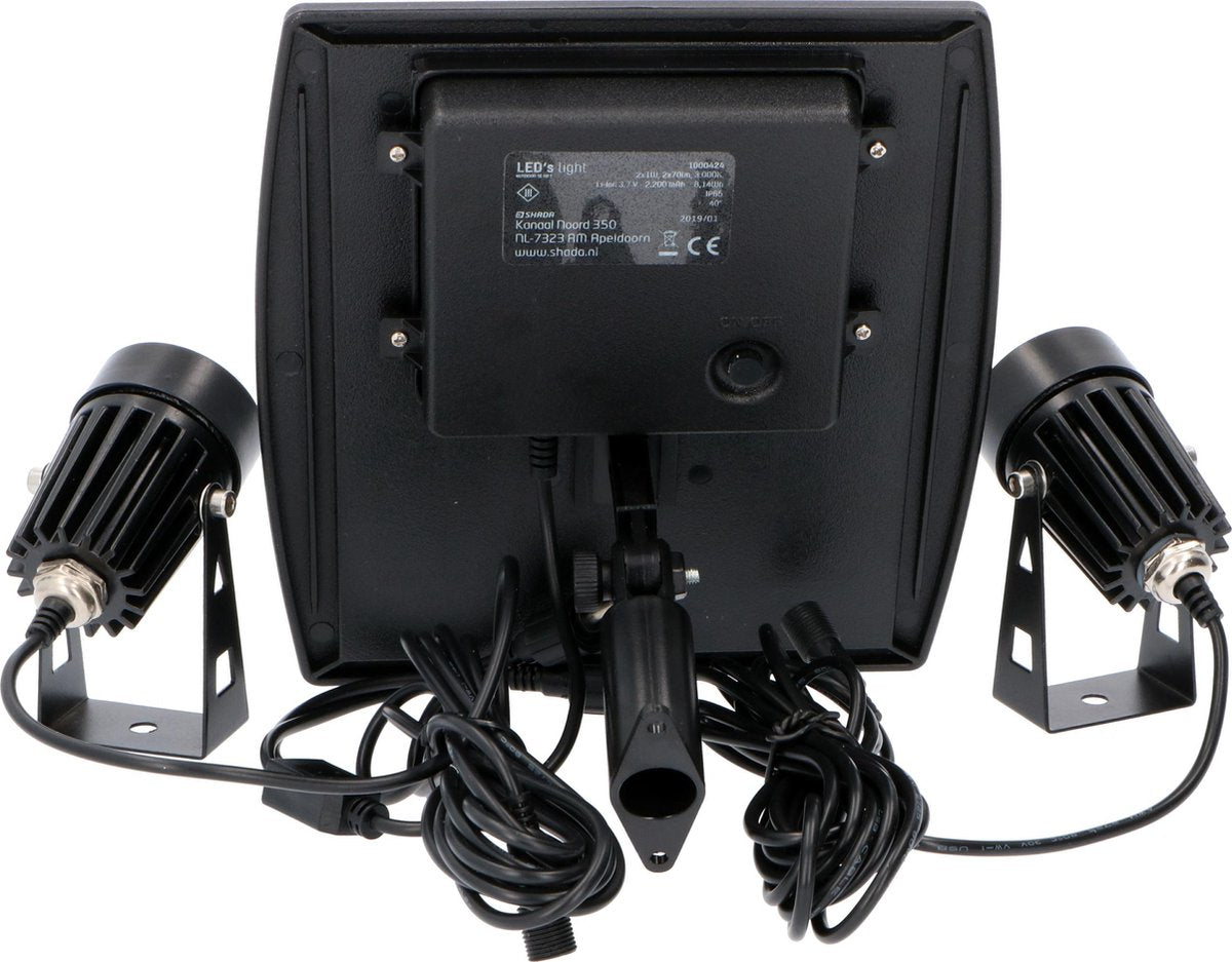Proventa Longlife Solar LED Tuinspots inclusief zonnepaneel - 2 x LED grondspot + zonnepaneel
