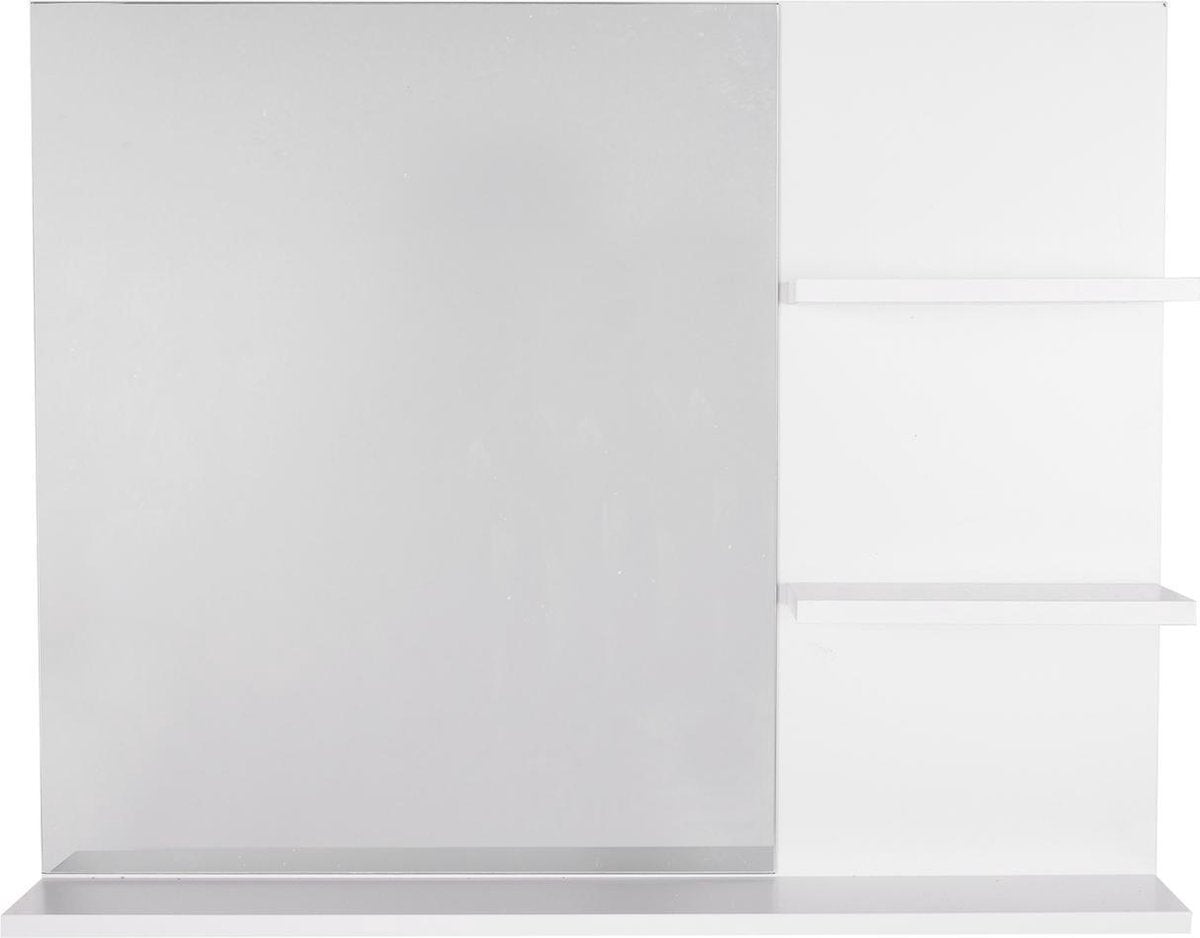 Bathroom mirror with 3 shelves - Bathroom accessories - Mirror - Wall mirror - L60 x W10 x H48 cm