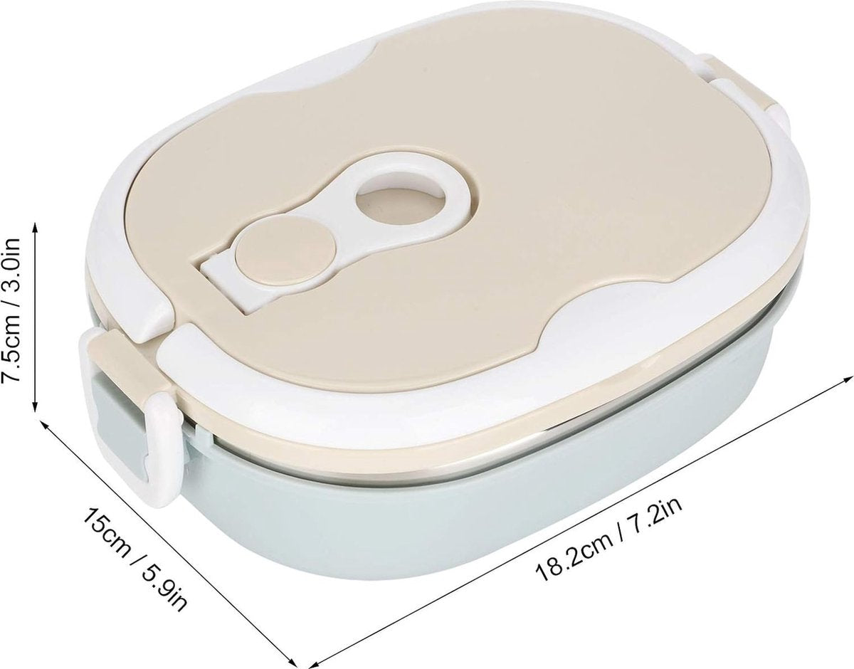 Thermos Bento-lunchbox met roestvrijstalen thermische isolatie, enkellaags 900 ml voedselcontainer voor kinderen, volwassenen, studenten, houdt voedsel warm, geschikt voor werk, school, kantoor