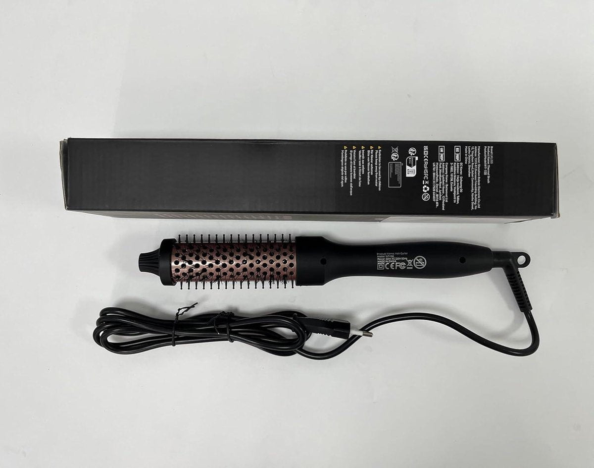 Föhnborstel Thermische Borstel – Ronde verwarmingsborstel met LCD-temperatuurinstelling 120-210 graden – 38 mm thermische borstel 3-in-1 – haarborstel voor volume en styling met dubbele spanning